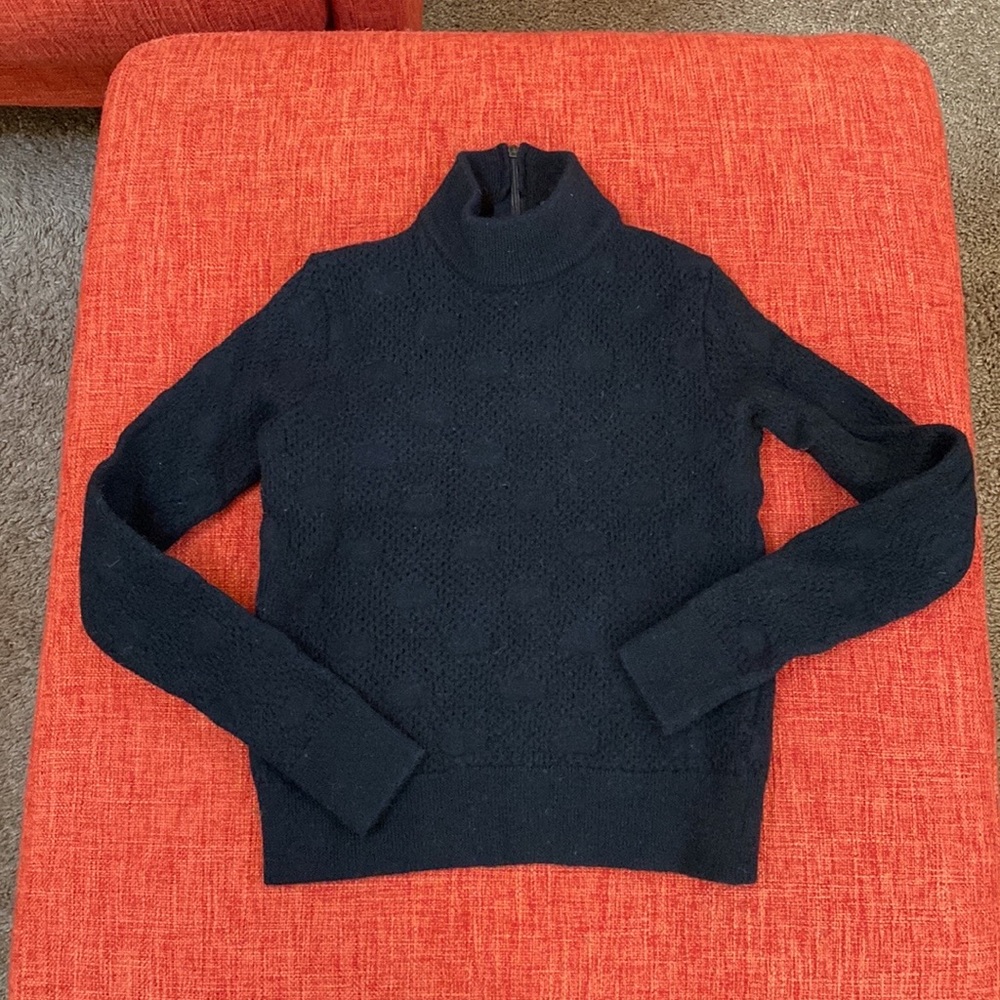 VTG Y2K Marc Jacobs Black Wool Knit Sweater Back Neck Zipper